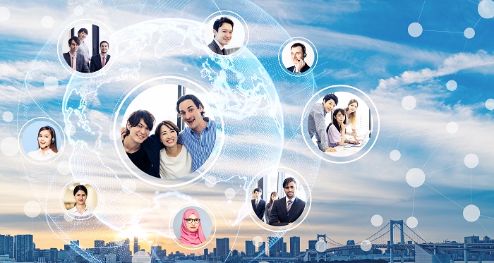 Global business network concept. Diversity.